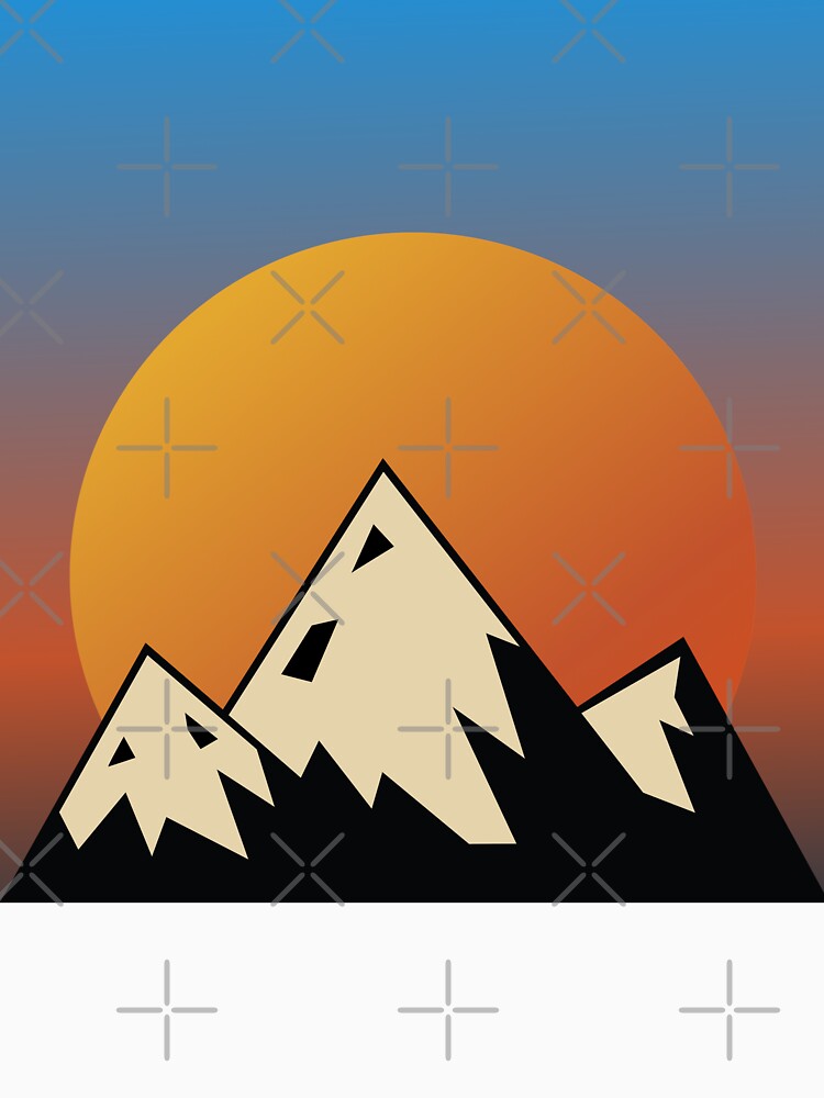 minimalist colorful gradient mountain sunset by Cool Stuff Galore
