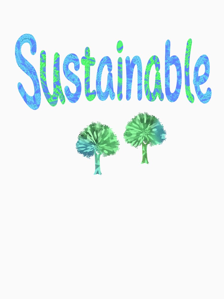 Sustainable Word Art with Nature Texture and Trees by MigWhimsy
