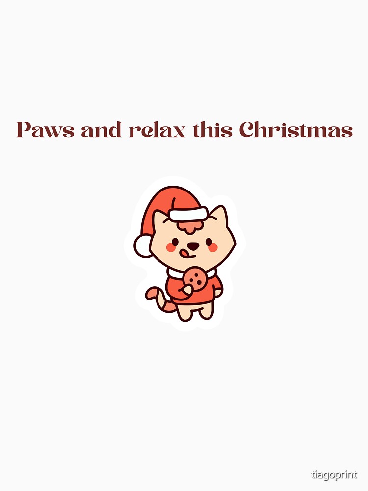 Paws and Relax This Christmas | Cute Cat Holiday Design by tiagoprint