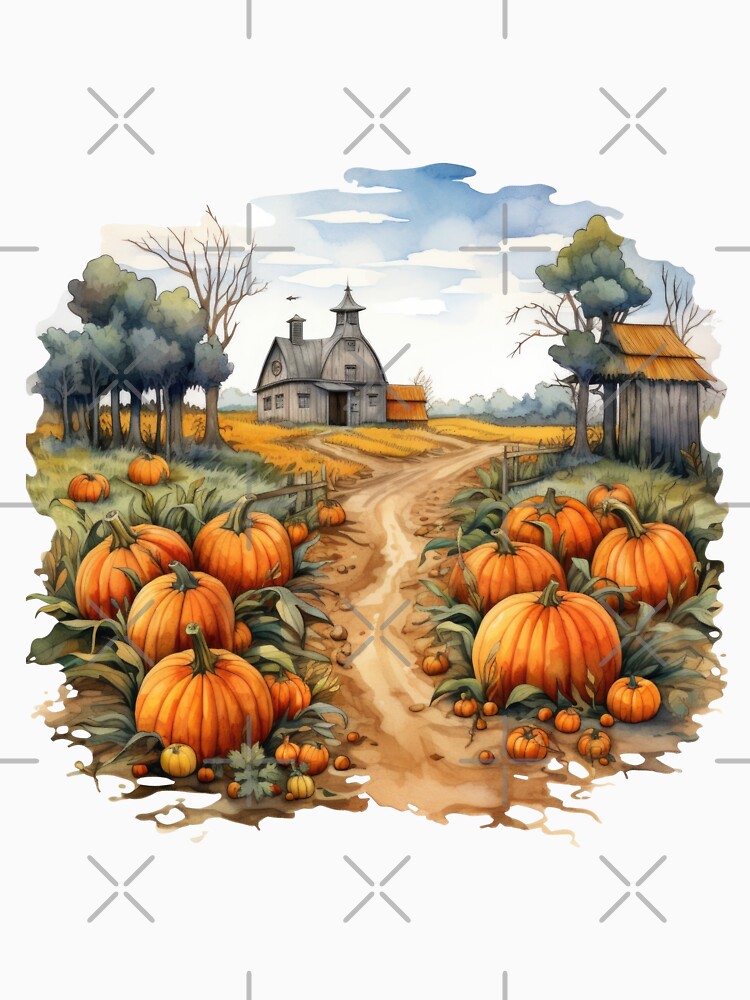 Watercolor Fall Decor, Farmhouse by ZAHARIA DANIELA