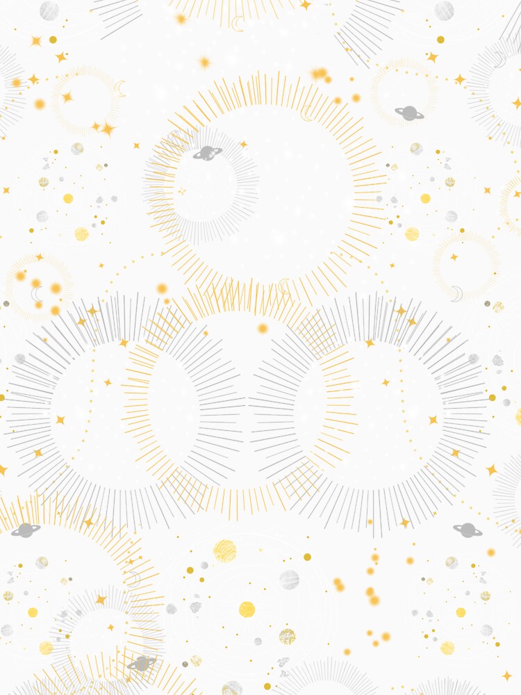 Celestial illustration of stars, moon and sun, space, galaxy by MugDesignStore