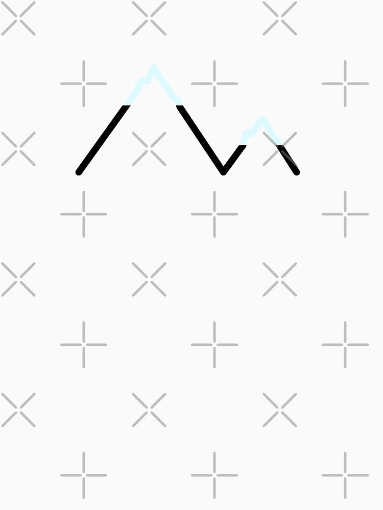 Cool Minimalist ice mountain | Minimalist design | Black and Light Blue Color by RiciPaneto