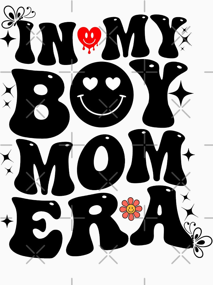 Funny Retro Groovy in my boy mom era Mother's Day by BOUCHERIT amine