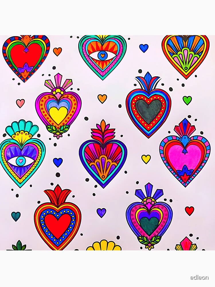 sacred heart colorful by edleon