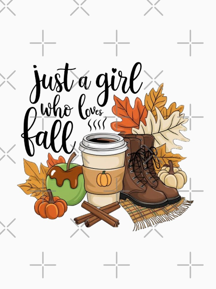 Just a Girl Who Loves Fall – Cozy Autumn Vibes Design by GemBob Creations