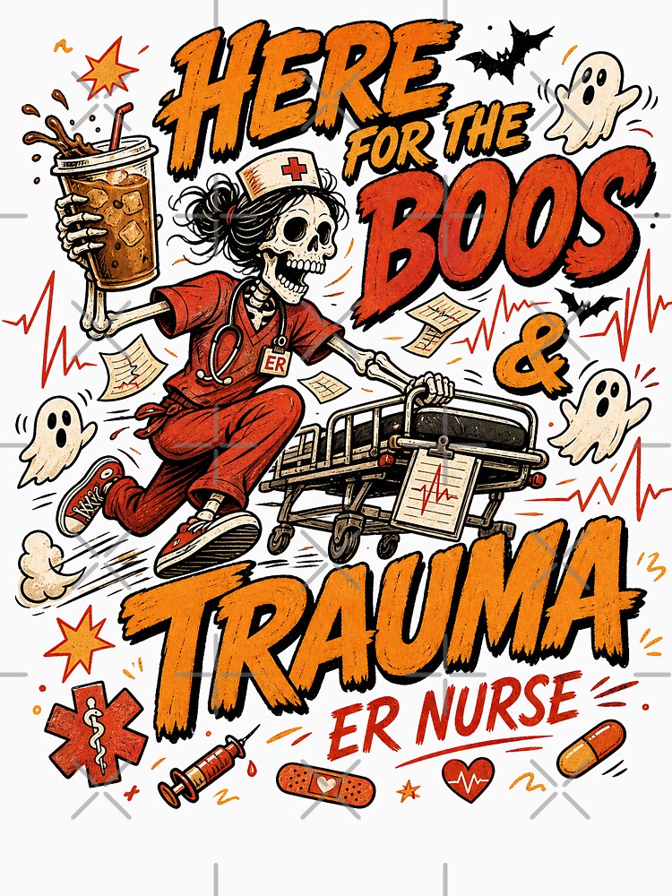 Funny Emergency ER Nurse Halloween Spooky Season by ice-apparel