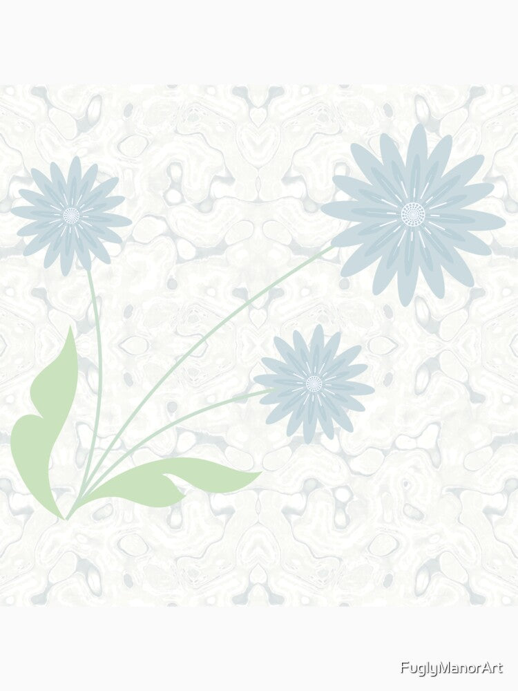 Blue Floral by FuglyManorArt