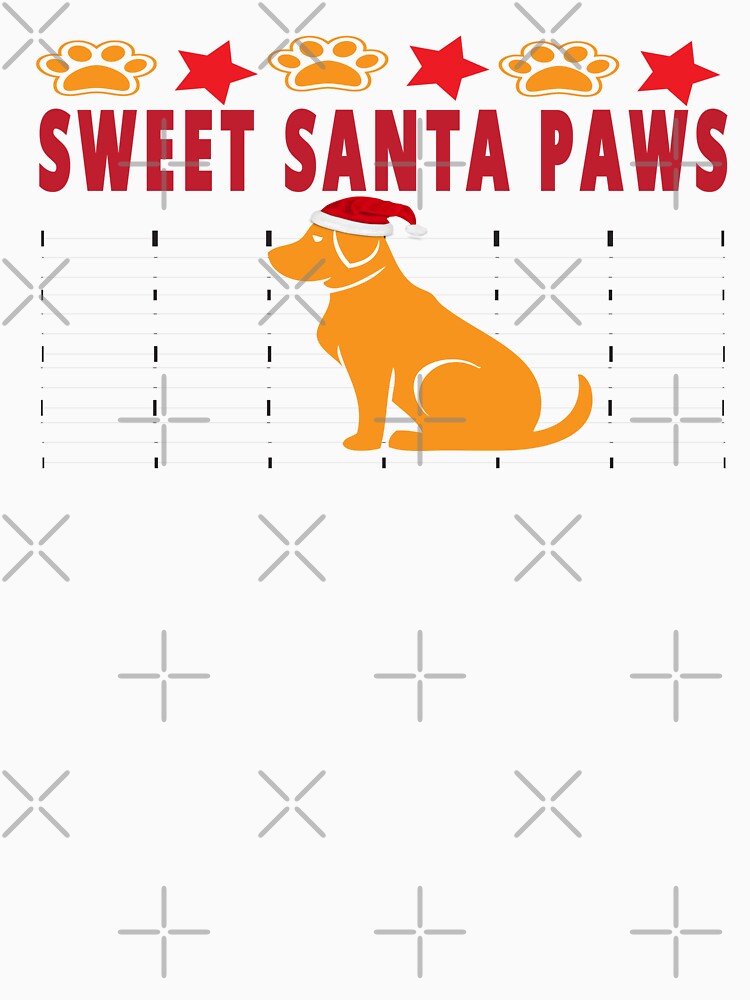 Sweet Santa Paws T Shirt Claus Christmas Funny Sweet Santa Paws X-mas Gifts Kids Boys Girls Men Women Essential T-Shirt by mira031128