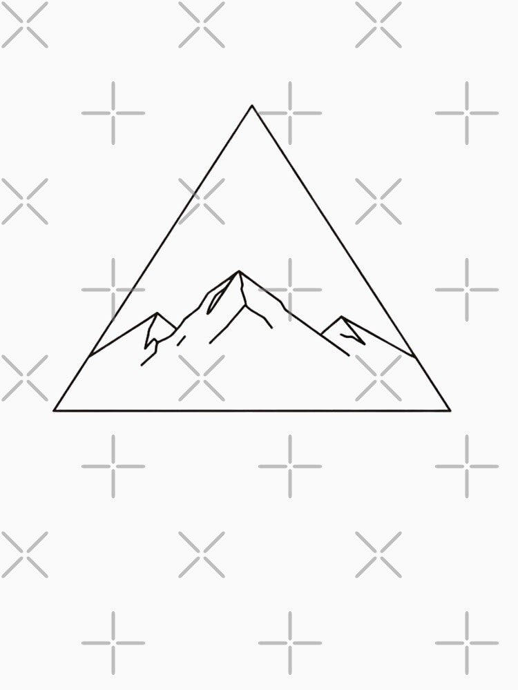 Minimalist Mountain Geometry by Kavya Art