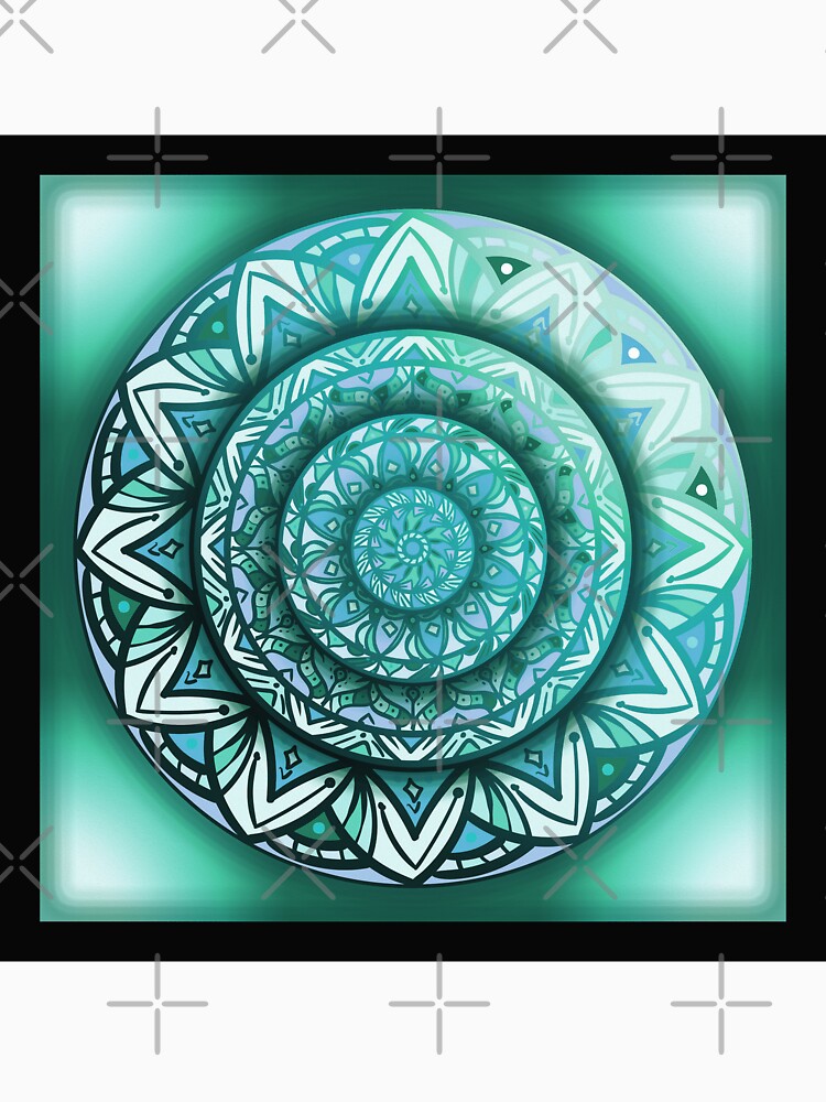 floral jade mandala by angeldecuir