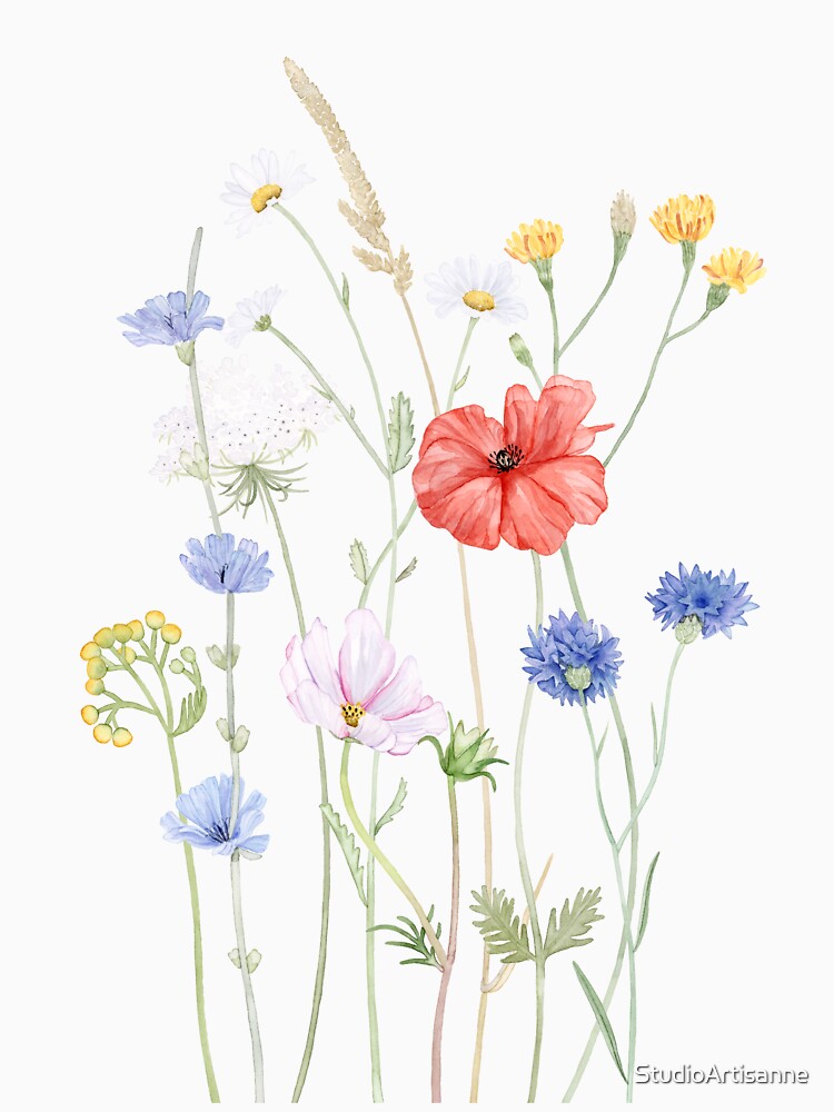 Wildflower collage No. 1 by StudioArtisanne
