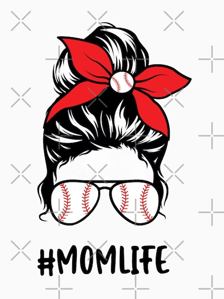 Mom Life - Baseball - Best Life Mom Life Custom Graphic by Middle8