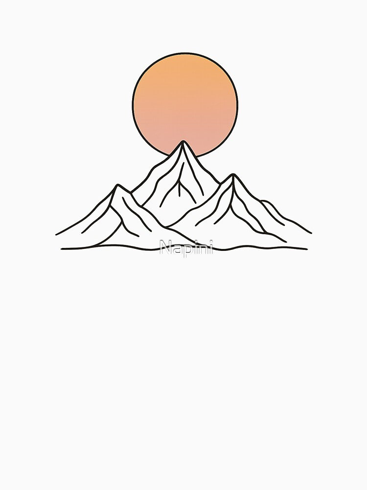 Mountain Silhouette Lines by Napini