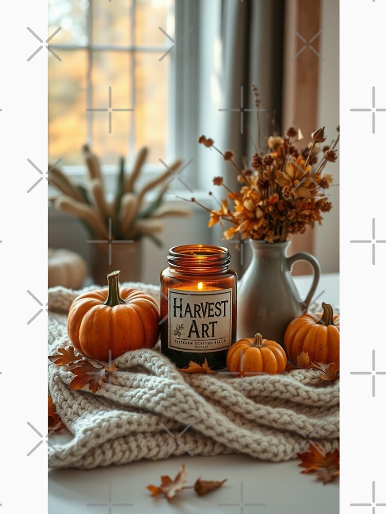Rustic Autumn Glow | Harvest Art Candle and Mini Pumpkins by Vida e Arte
