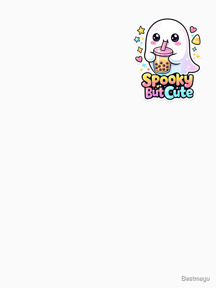 Kawaii Halloween Cute Ghost Sticker Design by Bestmayu