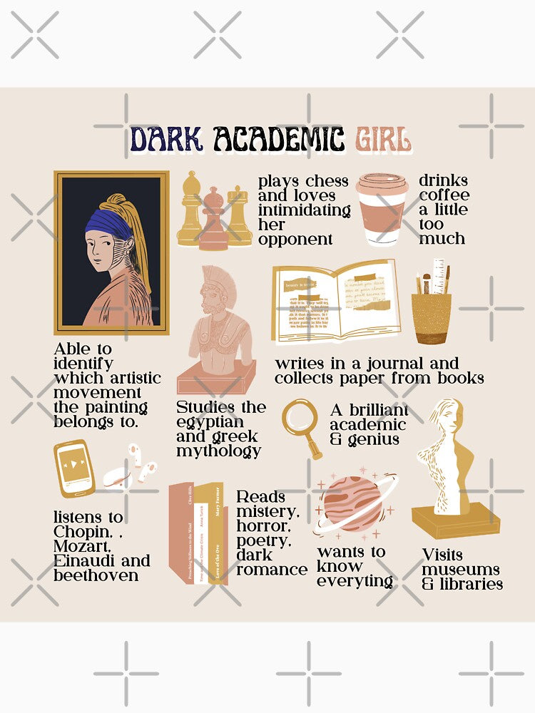Dark academic girl - Light background by Athenasgirl