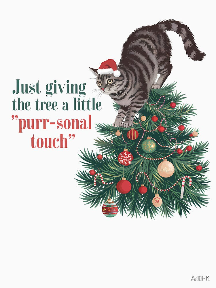 Cat Climbing on a Christmas Tree by PurrGreen