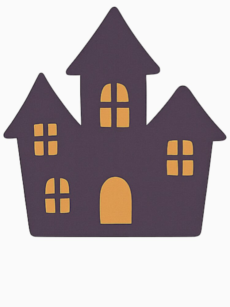 Haunted House Vintage Spooky Halloween Art by Vendeloc