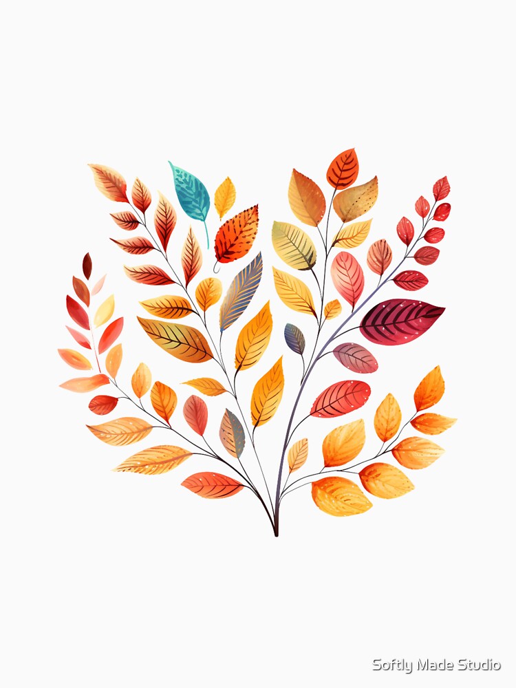 Autumn leaves - Fall leaves - Fall season (3) by Softly Made Studio