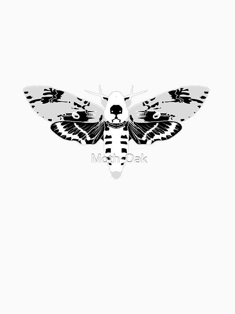 Copy of inverted black and white death hawk moth by Moth-Oak