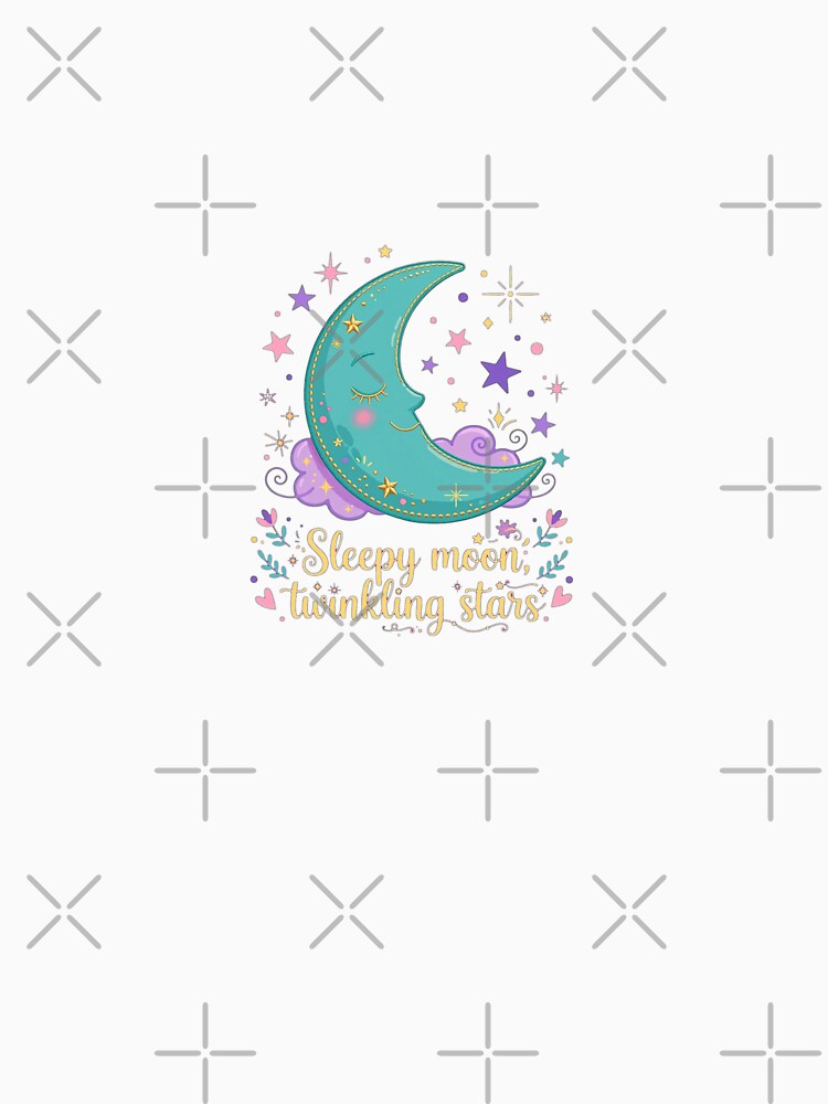 Sleepy Moon Twinkling Stars – Cute Dreamy Night Design by Design Sounds Studio