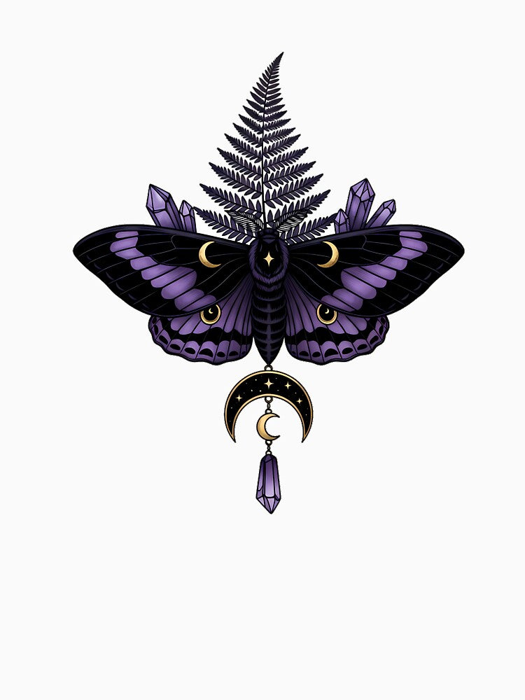 Moth Moon Fern Gift by IllumeInk