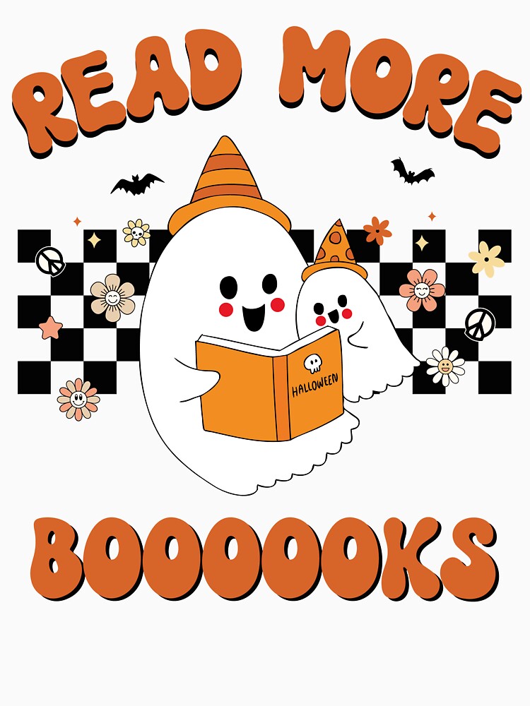Read More Books Groovy Halloween Ghost Read a Book by mrxova