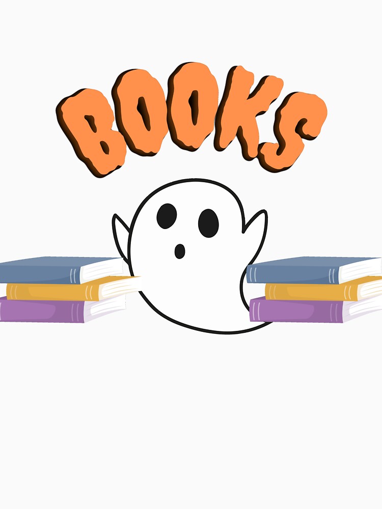 Cute Ghost Book Reading Teacher School Funny Halloween 2022 by Swobodzio