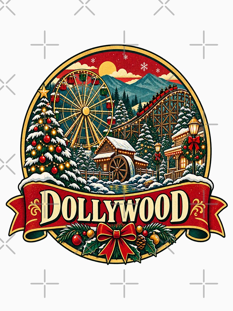 Dollywood Christmas Shirt – Retro Tennessee Theme Park Snow Badge by Globalcitytees