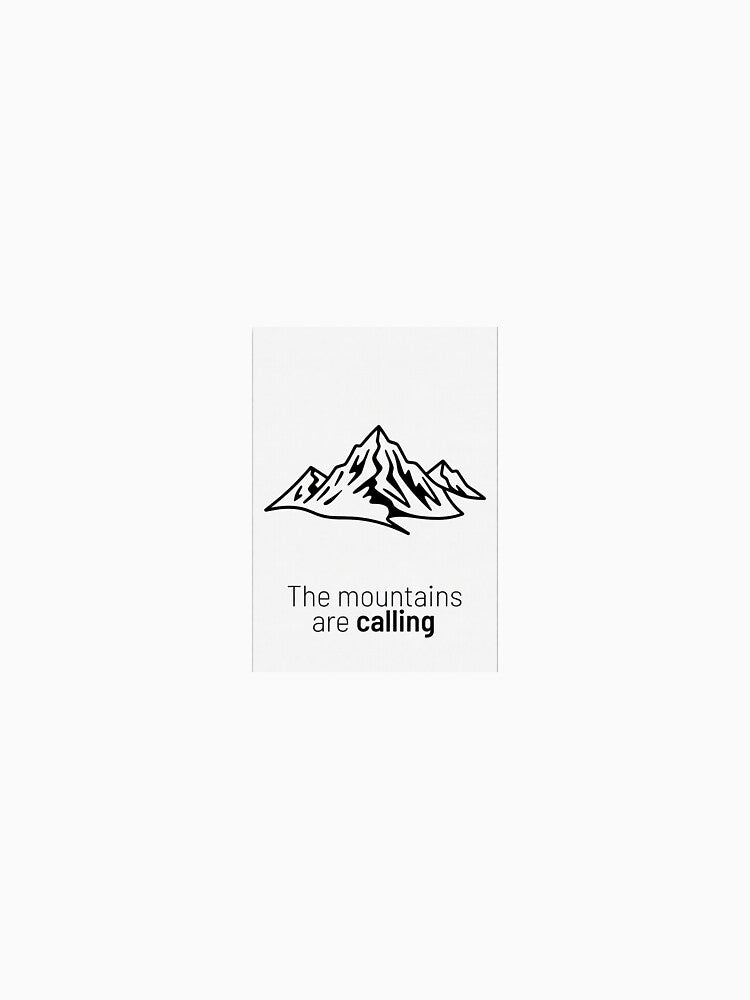 The Mountains Are Calling | Minimalist Mountain Line Art | Hiking Gift | Outdoor Adventure Design by N0irNest