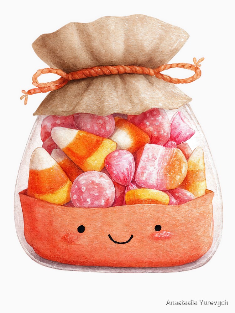 Cute Halloween Candy Bag with Kawaii Sweets by Anastasiia Yurevych