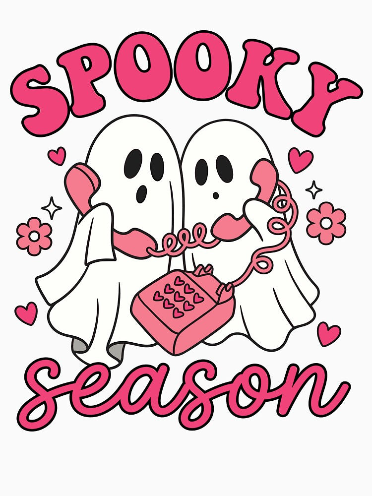 Spooky Season Retro Pink Ghosts Phone by KroghDs