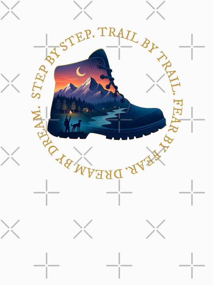 Hiking Boot Mountain Adventure Illustration by wildexperience