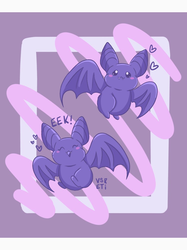EEK EEK Little purple bats by VestriArt