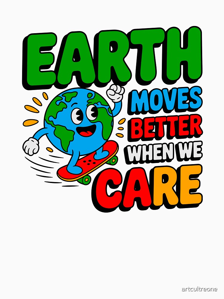 Earth Moves Better When We Care Environmental Protection Planet Care Sustainability by artcultreone