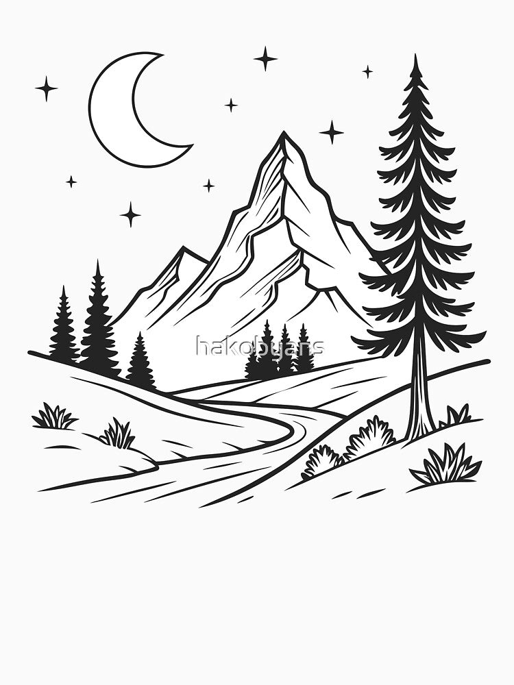 Minimalist Nature Line Art by hakobyans