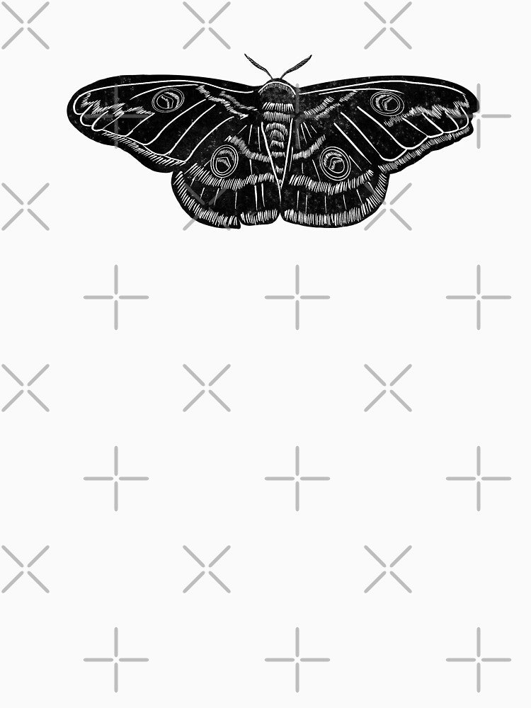 Moth Lino Print Style by Aether-and-Ivy