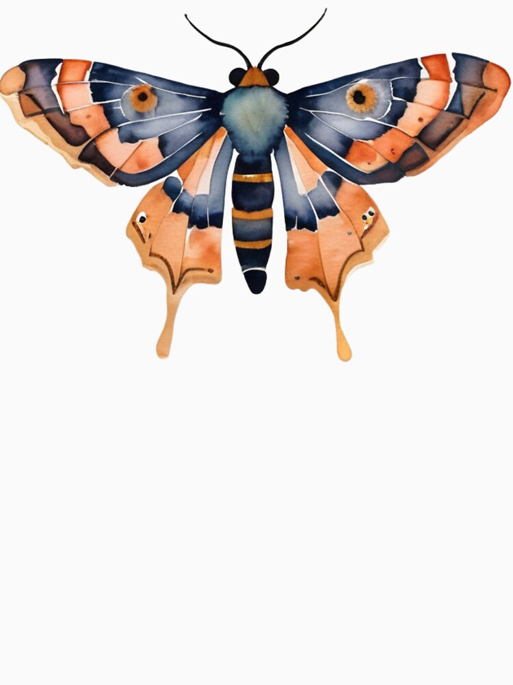 Moth in watercolor by SunMoonMarket