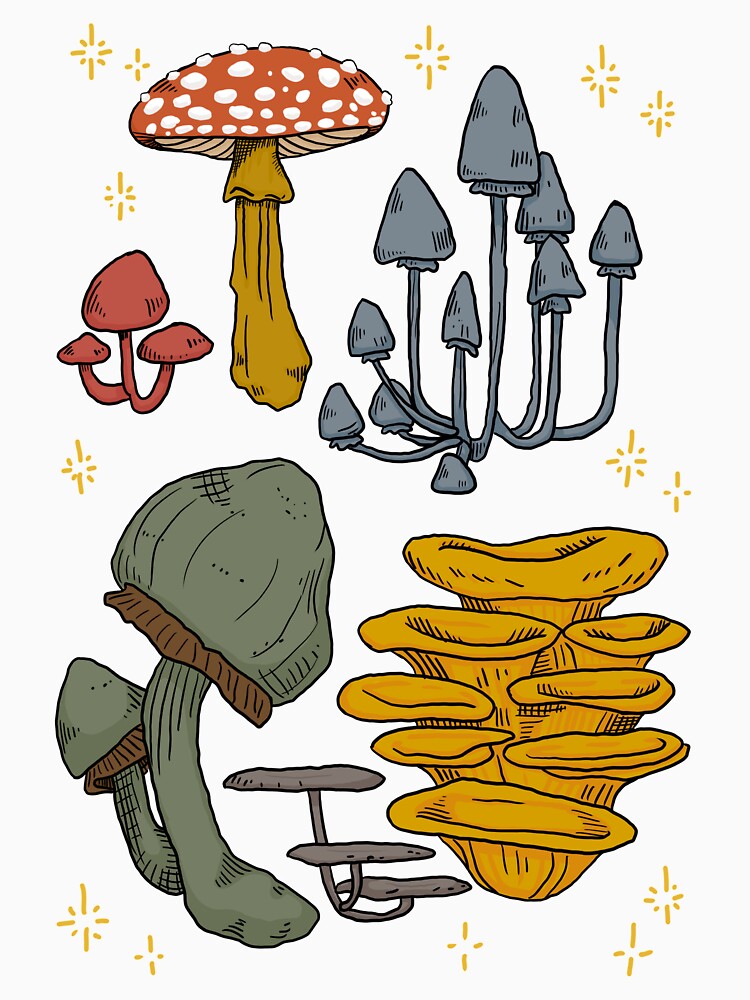 Mushroom friends by honey-raven