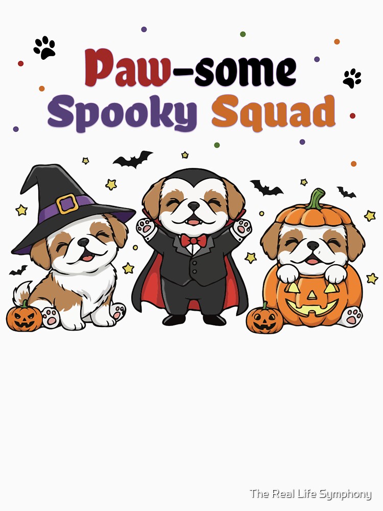 Pawsome Spooky Squad – Cute Pekingese Halloween by The Real Life Symphony
