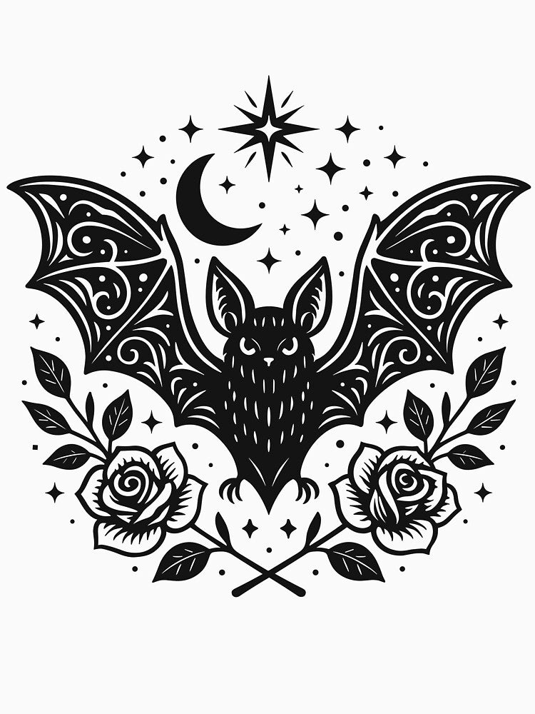 Bats and Roses by WyrddandWonderful