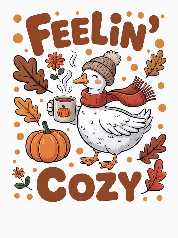 Feeling Cozy Fall Goose Design by CleanDecor