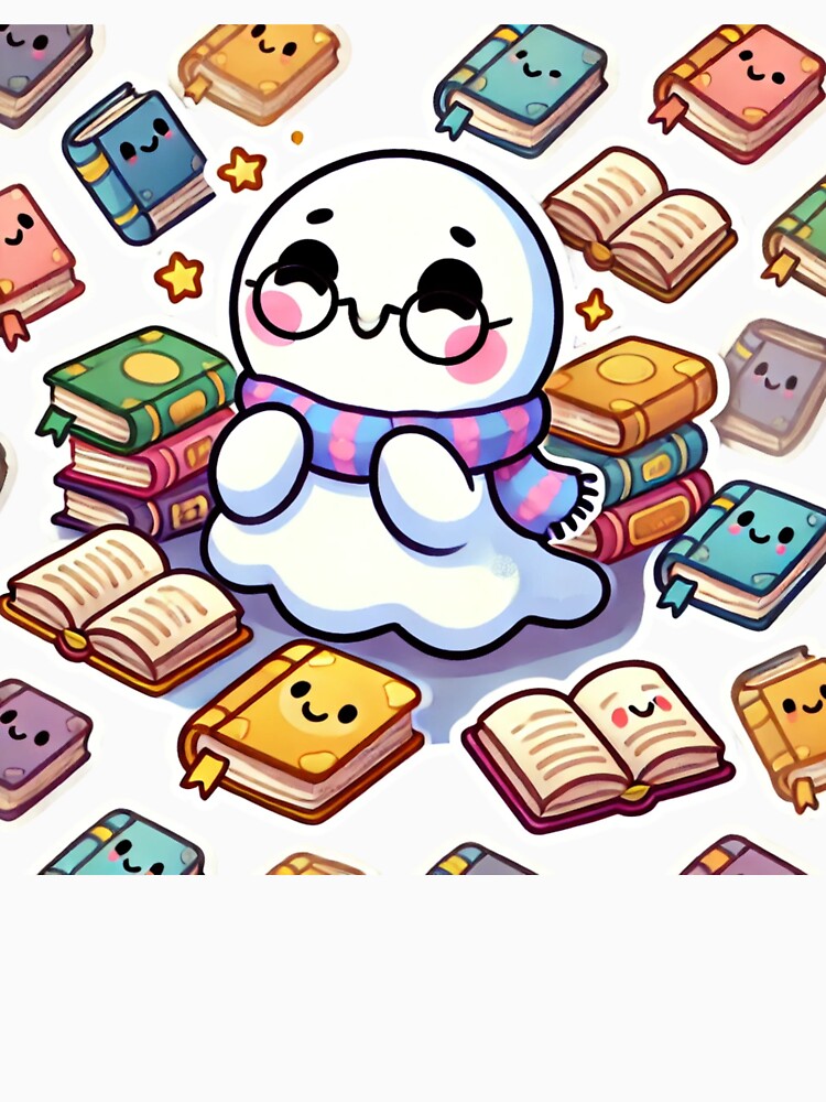ghost reading  book aesthetic by NutSkyArt
