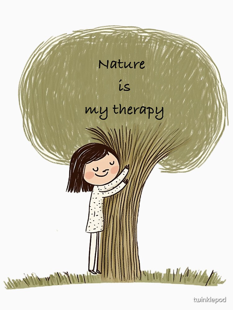 Nature Is My Therapy Design - Mindful Tree Hugger Gift for Nature Lovers by twinklepod