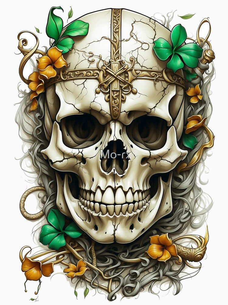 Skull with roses by Mo-rx