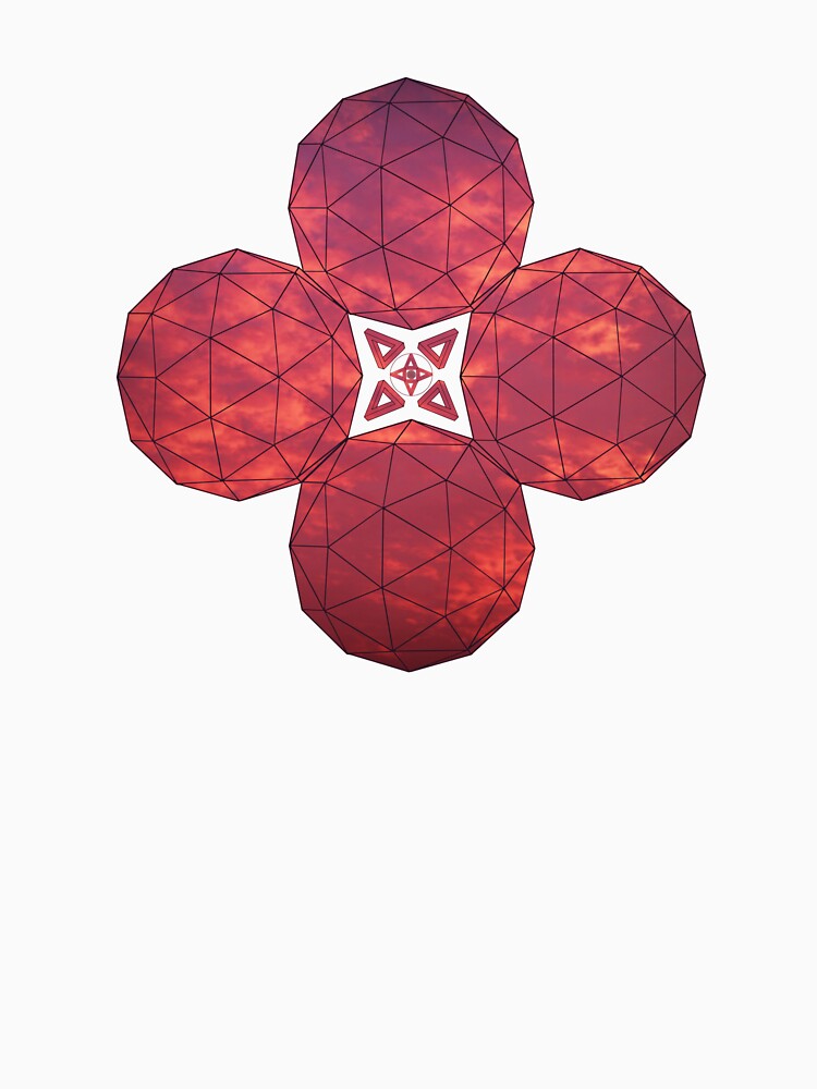 Red Sky Icosahedron Star by createVisions