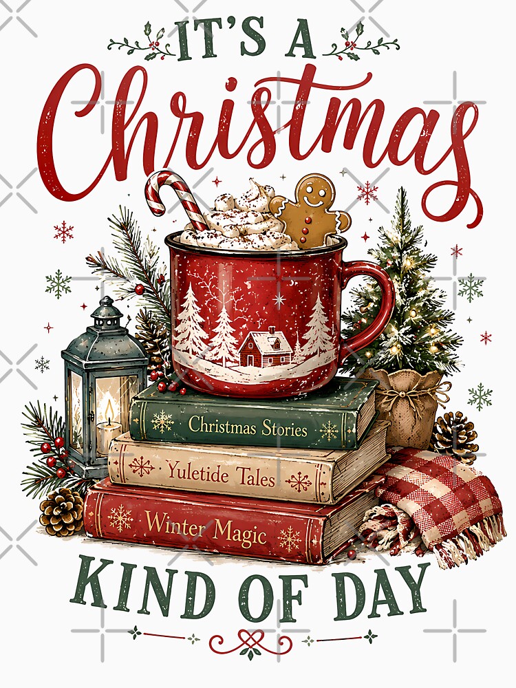 Book Lover, Christmas Kind Of Day Cozy Holiday Hot Cocoa by madebymayberry