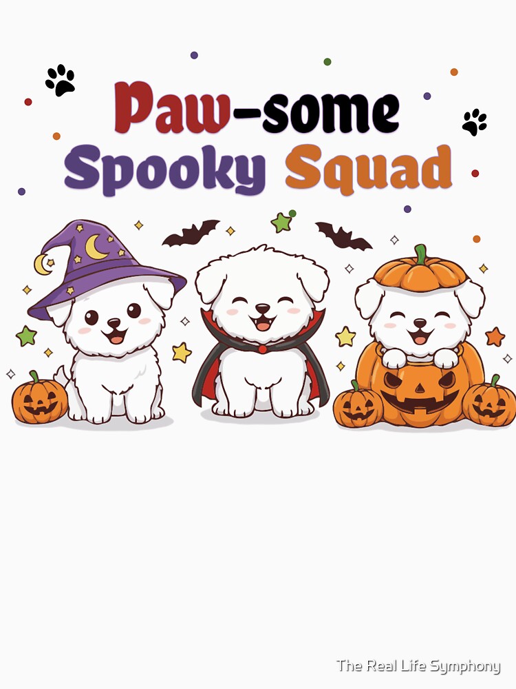 Pawsome Spooky Squad – Cute Italian Volpino Halloween by The Real Life Symphony