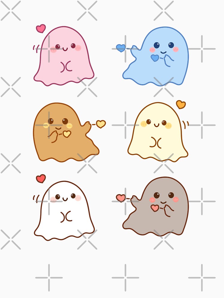 Sweet expressions of cute little ghosts by Riley-art102