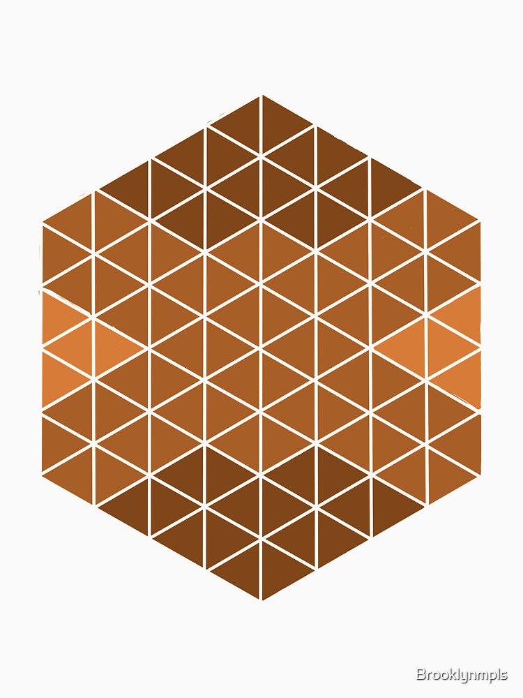 Orange Abstract Triangle Sacred Geometry by Brooklynmpls